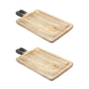 Melrose Mango Wood Cutting Board Style Tray (Set of 2)