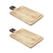 Melrose Mango Wood Cutting Board Style Tray (Set of 2)