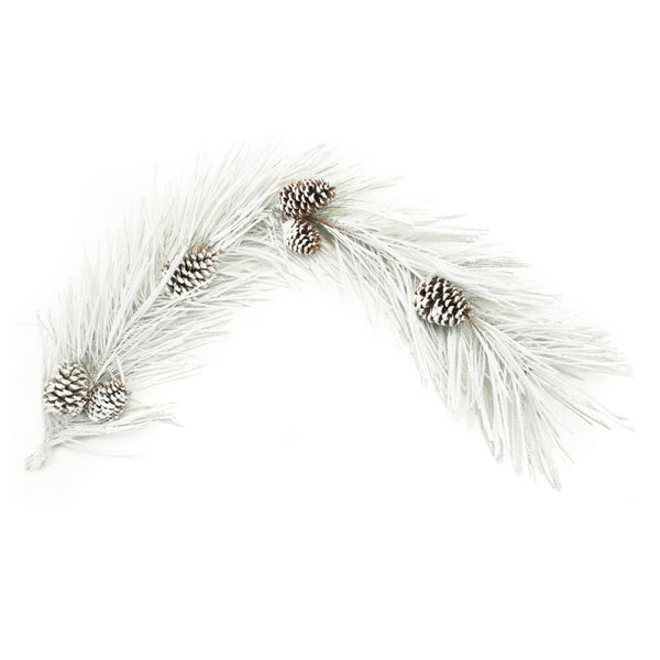 Melrose Flocked Long Needle Pine Garland 48"L