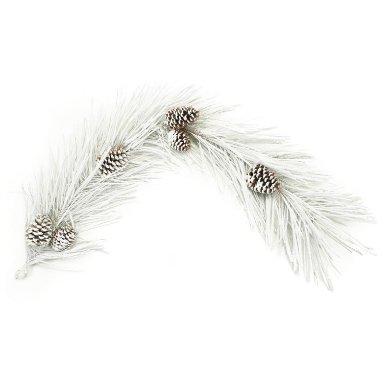 Melrose Flocked Long Needle Pine Garland 48"L