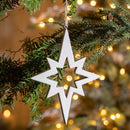 Melrose Wood Star Cut-Out Ornament (Set of 4)