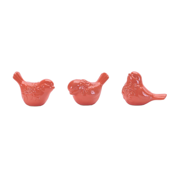 Melrose Ceramic Floral Bird Figurine (Set of 6)