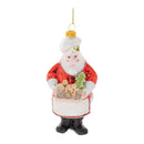 Melrose Glass Baking Santa Ornament (Set of 6)