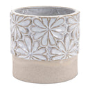 Melrose Ceramic Floral Planter Set of 2 Planter, Ceramic