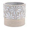Melrose Ceramic Floral Planter Set of 2 Planter, Ceramic