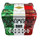 Rossetti 3-Switch 34-Button Diatonic Accordion 12 Bass GCF Red/White/Green – 3412-GCF-RWG
