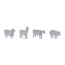 Melrose Distressed Farm Animal Figurine (Set of 4)