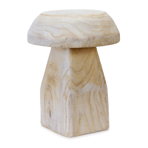 Melrose Wood Mushroom Stool 15.5"H