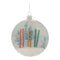 Melrose Glass Ski and Snow Disc Ornament (Set of 6)