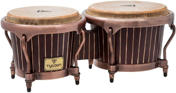 Tycoon Percussion Master Handcrafted Pinstripe 7″ & 8-1/2″ Bongos - New Open Box