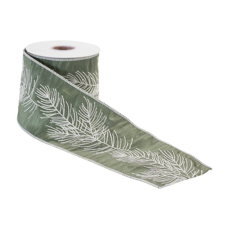 Melrose Pine Branch Ribbon 4" x 5 yds.