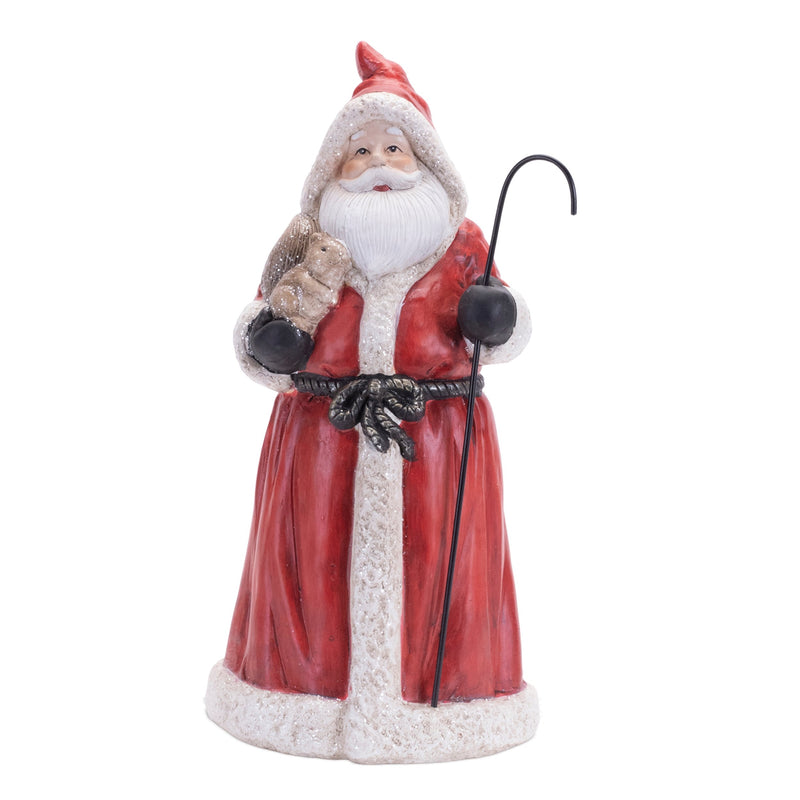 Melrose Hooded Terracotta Santa Figurine (Set of 2)