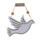 Melrose Wood Dove and Angel Sentiment Ornament (Set of 6)