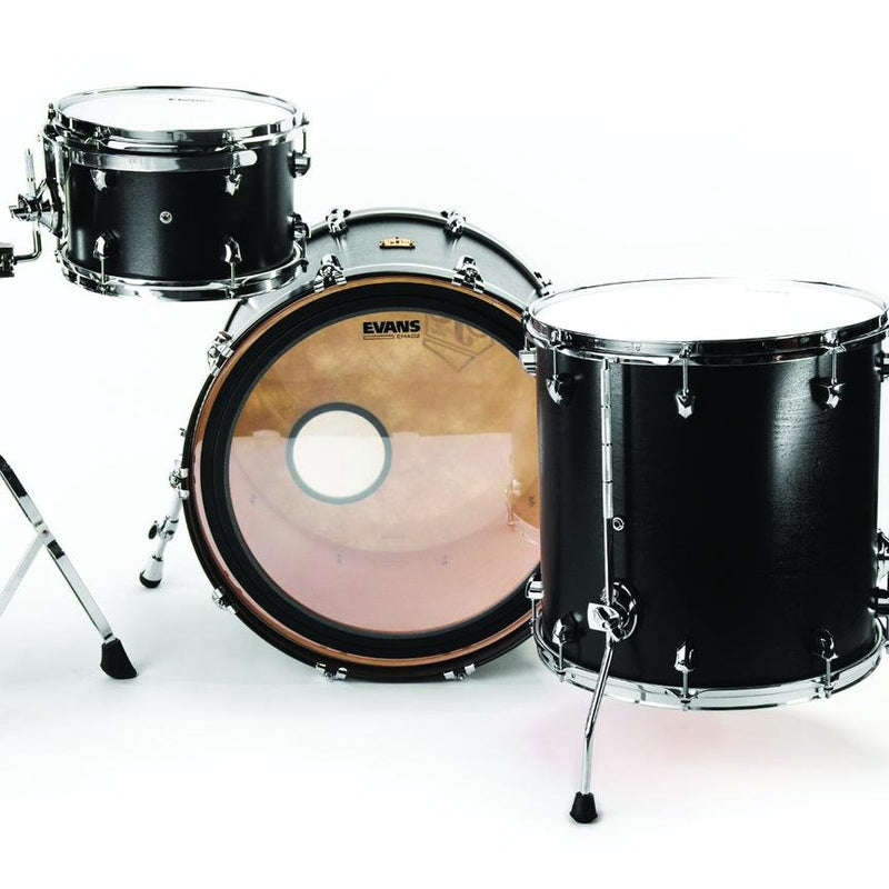 SJC Drums Tour Series 3 Piece Matte Black Shell Pack, 8"x12", 16"x16", 18"x22"