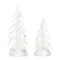 Melrose Clear Glass Pine Tree (Set of 2)