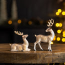 Melrose Mini Glittered Holiday Deer Figurine (Set of 6)