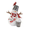 Melrose Cardinal Snowman Figurnie (Set of 2)