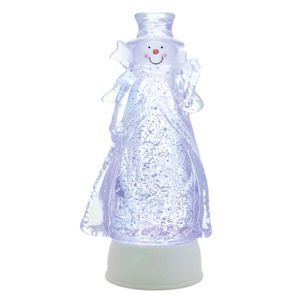 Melrose LED Snowman Snow Globe 10"H