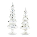 Melrose Snowy Glass Pine Tree (Set of 2)