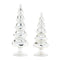 Melrose Snowy Glass Pine Tree (Set of 2)