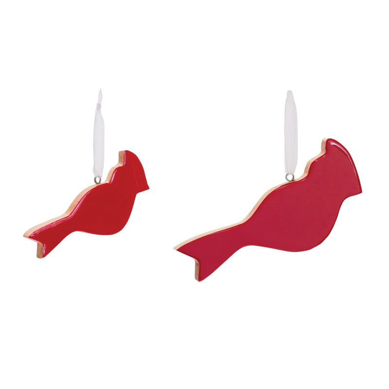 Melrose Glass Cardinal Bird Ornament (Set of 6)