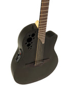 Ovation Elite TX 2058TX‑5 12‑String Acoustic‑Electric Guitar Black Textured