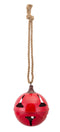 Melrose Red Metal Sleigh Bell with Jute Hanger (Set of 2)