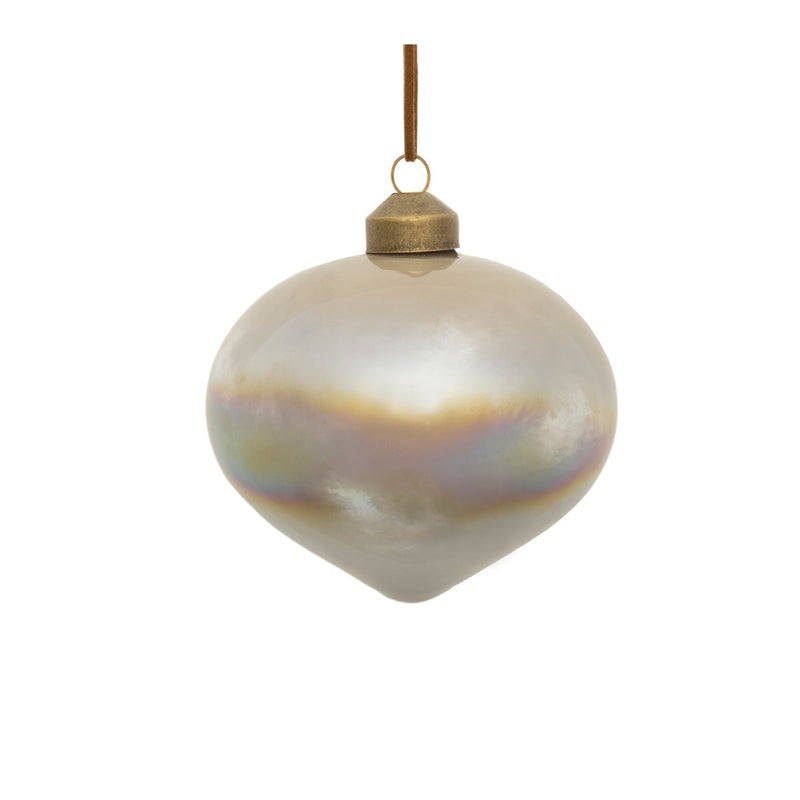 Melrose Cloudy Iridescent Glass Ornament (Set of 6)