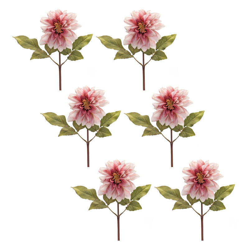 Melrose Blush Pink Dahlia Flower Stem (Set of 6)