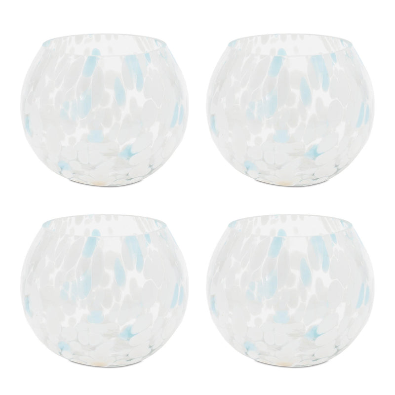 Melrose Painted Glass Candle Holder Vase (Set of 4)