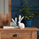 Melrose Weathered Stone Rabbit Statue with Distressed Finish (Set of 4) Multicol