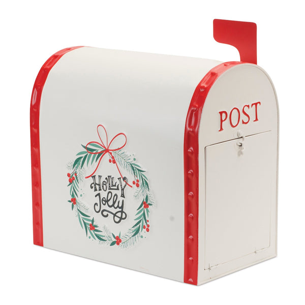 Melrose Holly Jolly Metal Mailbox