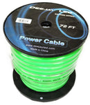 DeeJay LED TBH072GREENMIX 0 Gauge 72 Ft Power Cable - Green