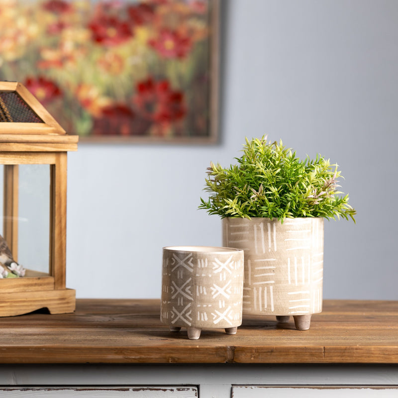 Melrose Footed Stone Planter Set of 2 Planter, Dolomite