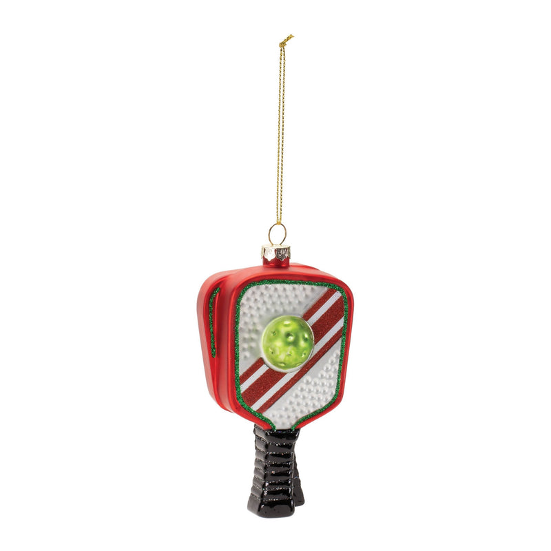 Melrose Glass Pickleball Racket Ornament (Set of 6)