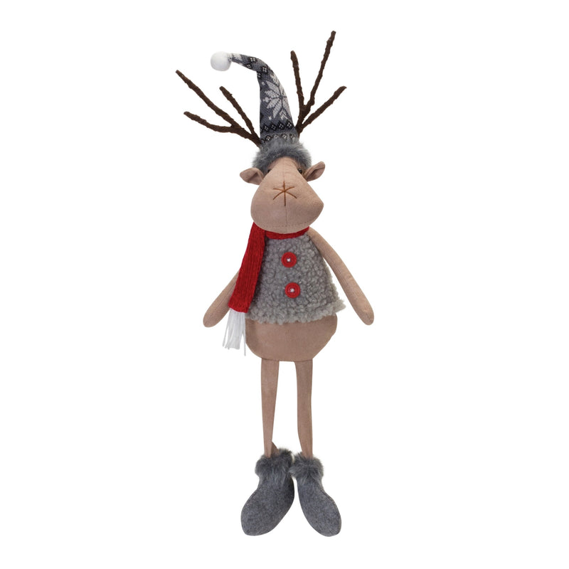Melrose Plush Winter Deer Shelf Sitter (Set of 2)