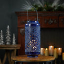 Melrose Snowflake Punched Metal Candle Lantern 15.5"H