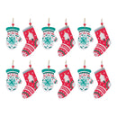 Wood Mitten and Stocking Ornaments (Set of 12)