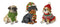 Melrose Winter Dog Figurine with Hat and Scarf Accent (Set of 12)