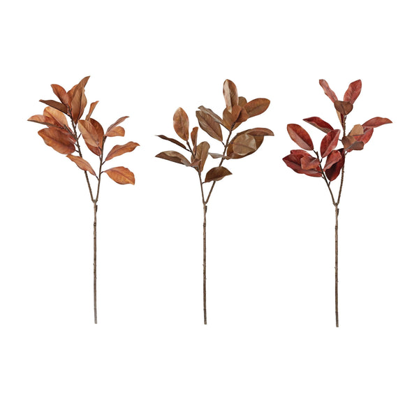Melrose Fall Magnolia Leaf Spray (Set of 6)