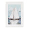 Melrose Framed Sail Boat Print Wall Decor, Nautical, Modern, Wood
