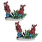 Melrose Holiday Children With Tree and Dog Figurine (Set of 2)