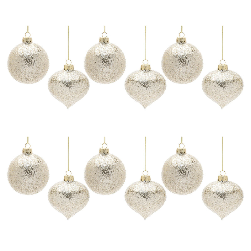 Melrose Beaded Glass Ornament (Set of 12)