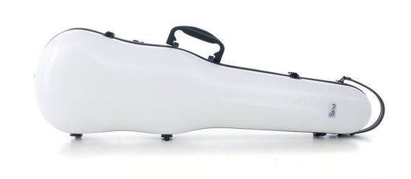 GEWA PURE 1.8 Shaped Violin Case - Polycarbonate Shell - White/Black