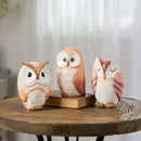 Melrose Terra Cotta Owl Decor (Set of 3)