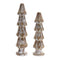 Melrose White Washed Wooden Pine Tree (Set of 2)