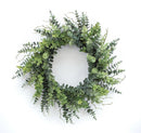 Melrose Mixed Eucalyptus Leaf Foliage Wreath with Twig Accents 29"D