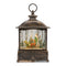 Melrose LED Snow Globe Lantern with Santa and Woodland Animals 10.5"H