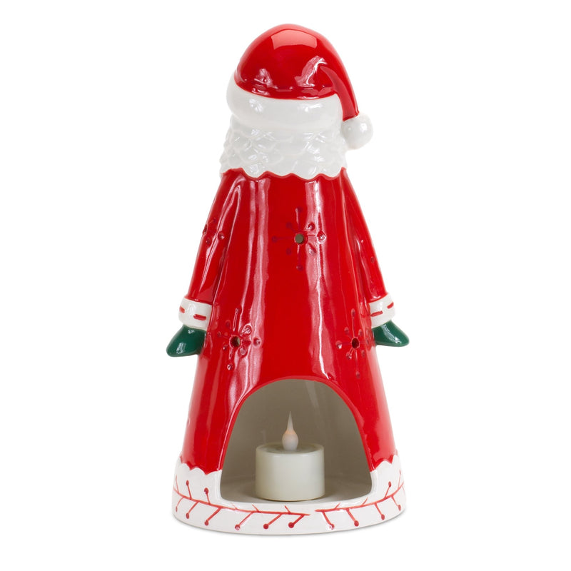 Melrose Ceramic Santa Tea Light Holder 10.25"H