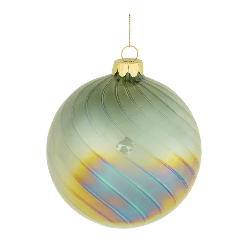 Melrose Iridescent Swirled Glass Ornament (Set of 6)